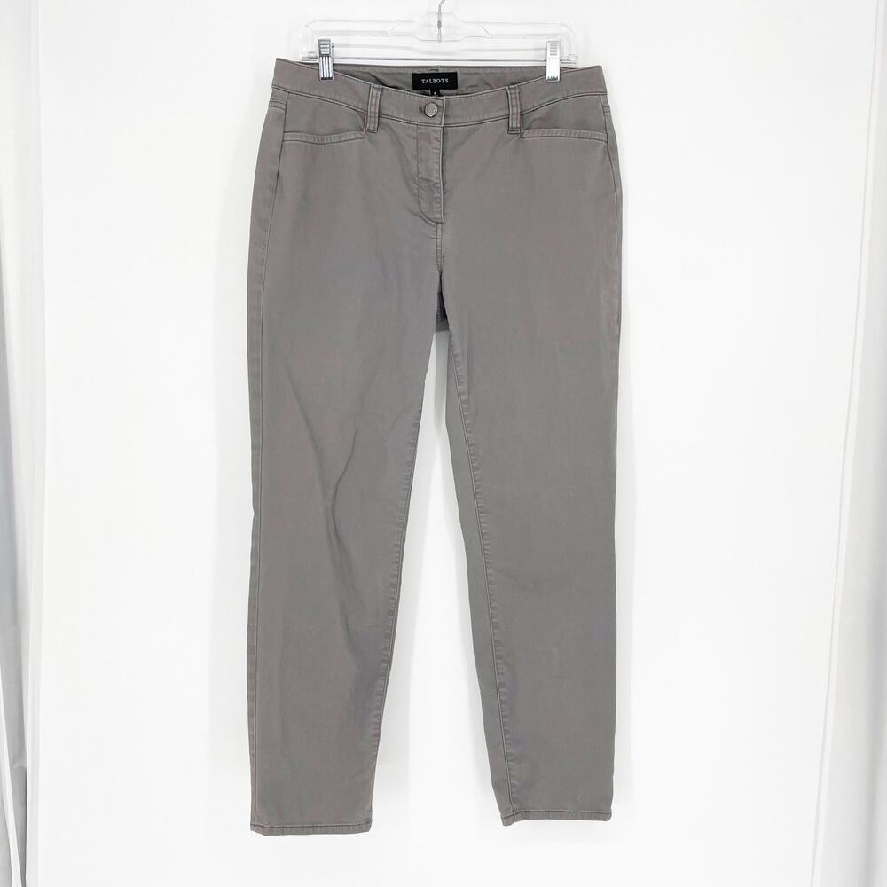Talbots Mid Rise Gray Pants Size 8 - Picture 1 of 6
